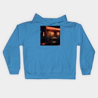 Cyberpunk Tokyo Ramen Shop Kids Hoodie